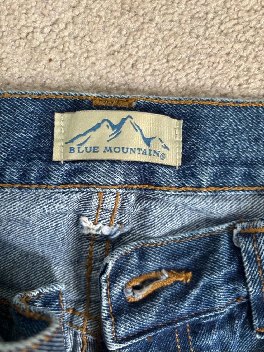 Straight Leg Men's Dark Blue Denim Jeans